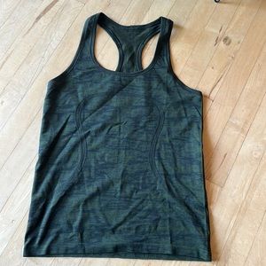 lululemon Green Camo Swiftly Racerback Tank